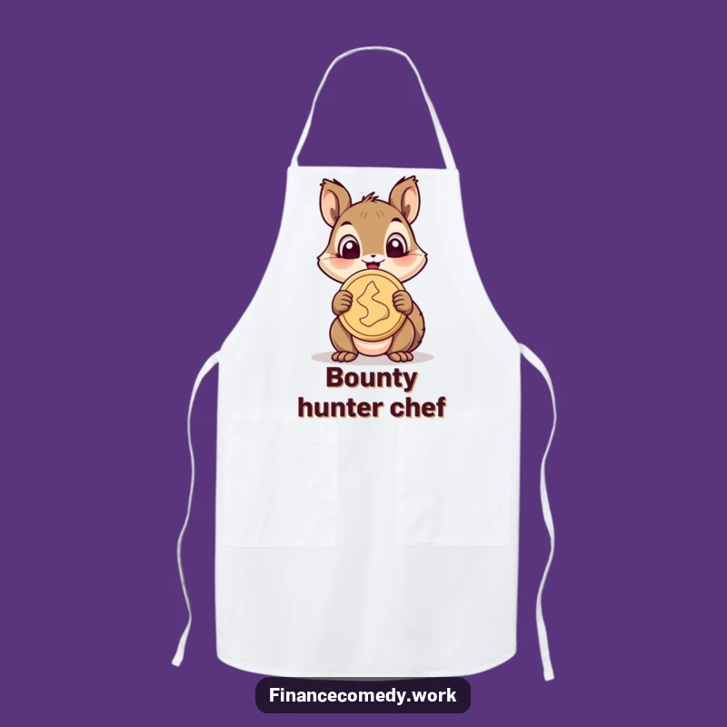 Funny Squirrel Apron: Cook Up Laughs with This Cheerful Coin-Lover Design