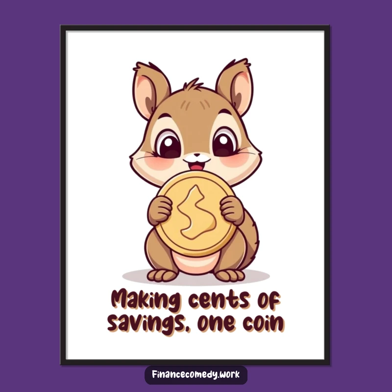 Funny Free Printable Wall Art: Cheerful Squirrels Money Love Downloadable Art