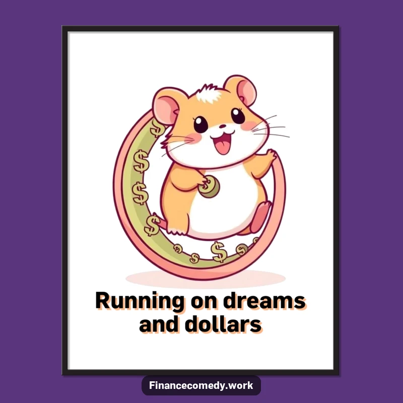 Funny Free Printable Wall Art: Hamster's Currency Wheel Downloadable Art