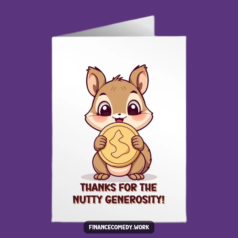 Free Printable Thank You Card: Grateful Squirrels Share Wins Funny Downloadable